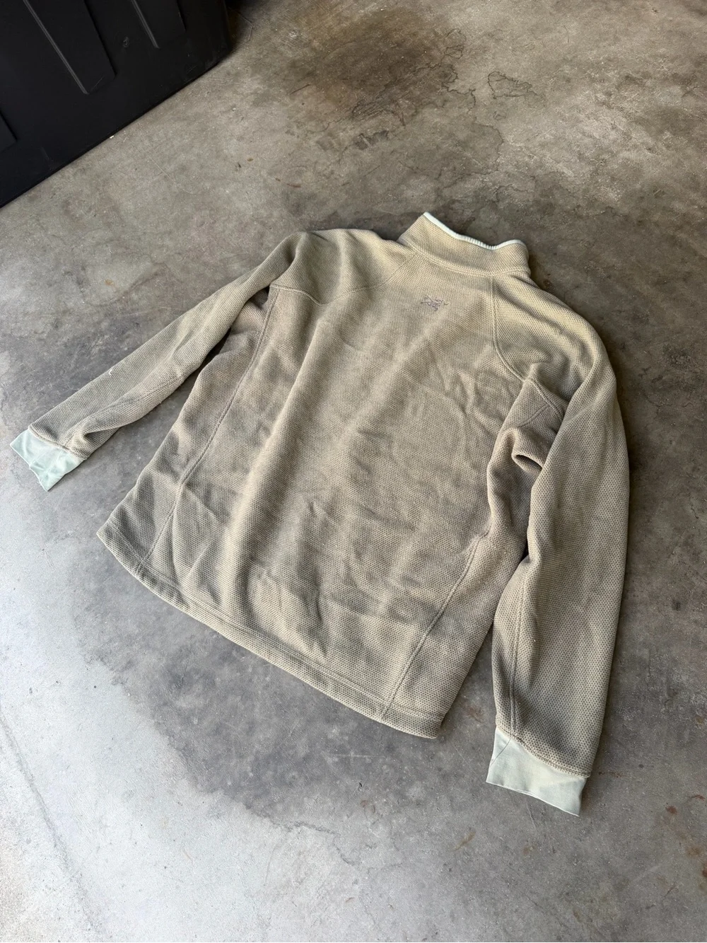 Vintage Arc’Teryx Strato Fleece Jacket Carbide Beige Full Zip Polartec Men’s L